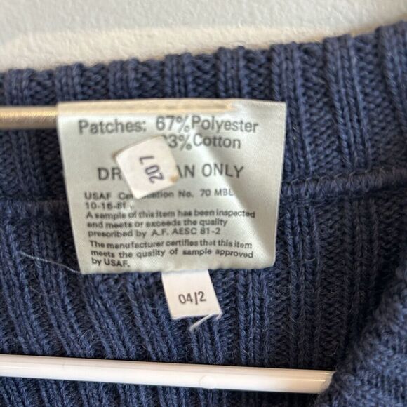 Vtg Brigade Quartermasters The Wooly Pully Blue Sweater 100% Wool UK 42 US L - Picture 9 of 9